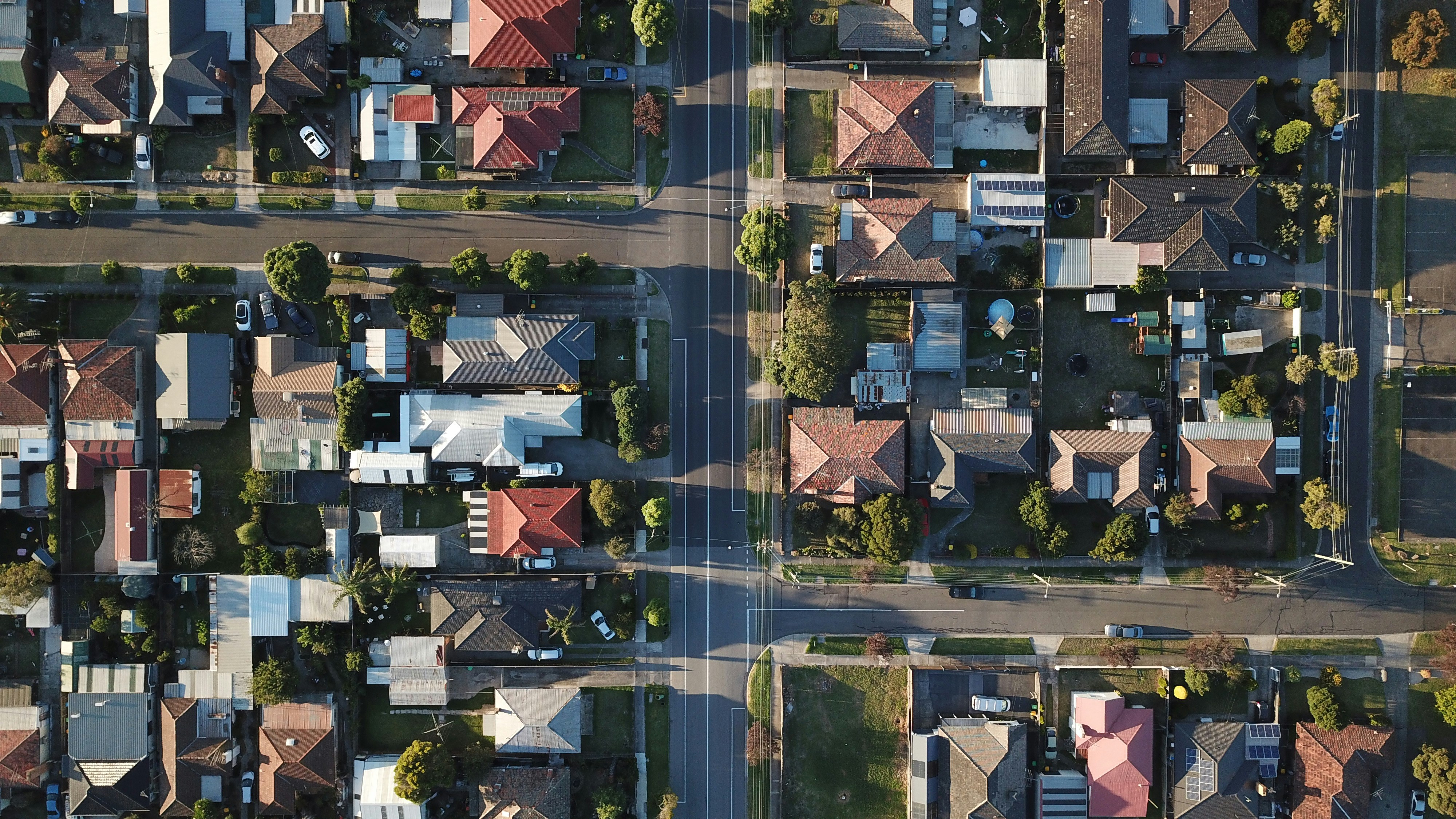 aerial image of real estate